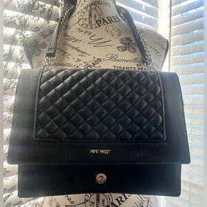 Nine West Black Quilted Shoulder Bag